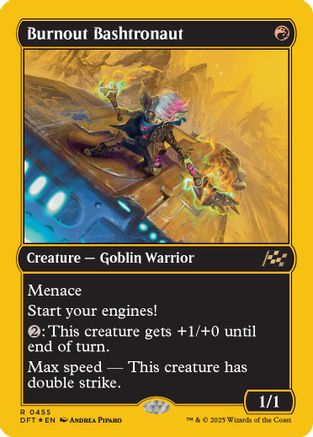 Burnout Bashtronaut (First-Place Foil) (DFT-455) - Aetherdrift Foil [Rare]