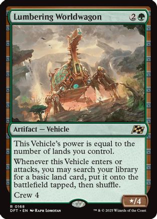 Lumbering Worldwagon (DFT-168) - Aetherdrift Foil [Rare]