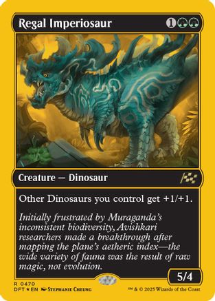 Regal Imperiosaur (First-Place Foil) (DFT-470) - Aetherdrift Foil [Rare]