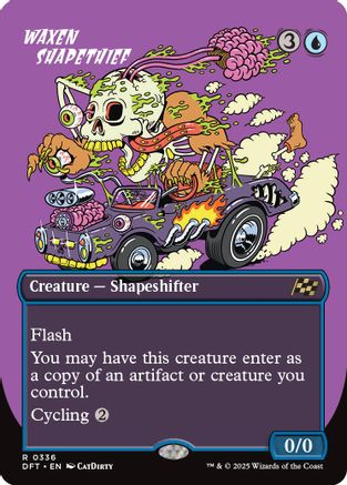 Waxen Shapethief (Borderless) (DFT-336) - Aetherdrift Foil [Rare]