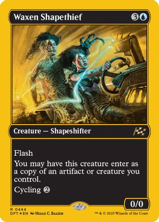 Waxen Shapethief (First-Place Foil) (DFT-444) - Aetherdrift Foil [Rare]