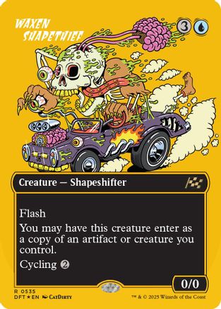 Waxen Shapethief (Borderless) (First-Place Foil) (DFT-535) - Aetherdrift Foil [Rare]