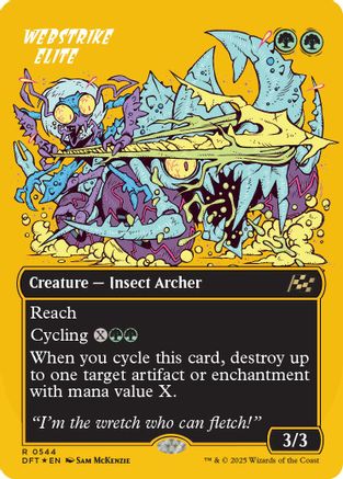 Webstrike Elite (Borderless) (First-Place Foil) (DFT-455) - Aetherdrift Foil [Rare]