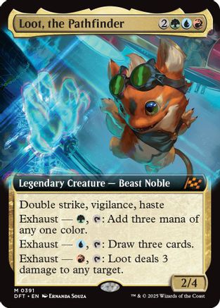 Loot, the Pathfinder (Extended Art) (DFT-391) - Aetherdrift [Mythic]
