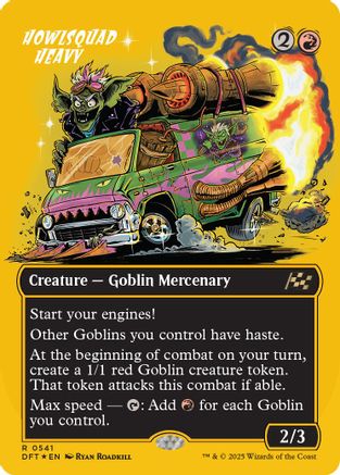 Howlsquad Heavy (Borderless) (First-Place Foil) (DFT-541) - Aetherdrift Foil [Rare]