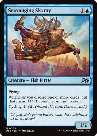 Scrounging Skyray (DFT-060) - Aetherdrift Foil [Uncommon]