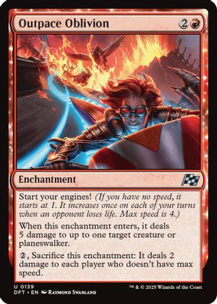 Outpace Oblivion (DFT-139) - Aetherdrift Foil [Uncommon]