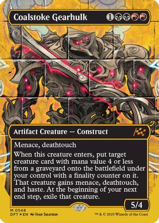 Coalstoke Gearhulk (Borderless) (First-Place Foil) (DFT-548) - Aetherdrift Foil [Mythic]