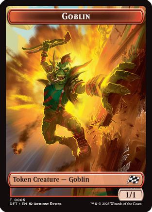 Goblin // Thopter (0010) Double-Sided Token (DFT-5 // 10) - Aetherdrift [Token]