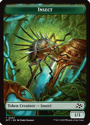 Insect // Elephant Double-Sided Token (DFT-7 // 6) - Aetherdrift Foil [Token]
