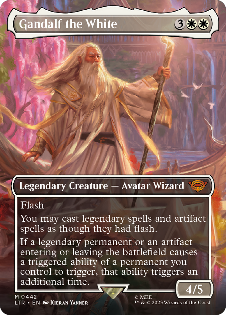 Gandalf the White (LTR-442) - The Lord of the Rings: Tales of Middle-earth (Borderless) Foil [Mythic]