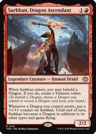 Sarkhan, Dragon Ascendant (TDM-118) - Tarkir: Dragonstorm [Rare]