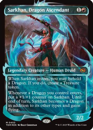 Sarkhan, Dragon Ascendant (Showcase) (TDM-403) - Tarkir: Dragonstorm Foil [Mythic]