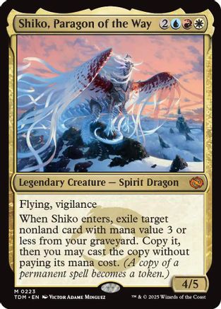 Shiko, Paragon of the Way (TDM-223) - Tarkir: Dragonstorm Foil [Mythic]