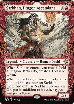 Sarkhan, Dragon Ascendant (0302) (Showcase) (TDM-302) - Tarkir: Dragonstorm [Rare]