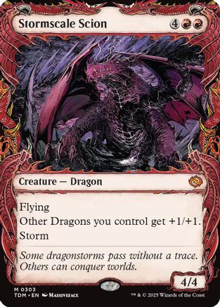 Stormscale Scion (Showcase) (TDM-303) - Tarkir: Dragonstorm Foil [Mythic]