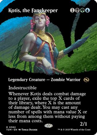 Kotis, the Fangkeeper (Borderless) (TDM-362) - Tarkir: Dragonstorm Foil [Rare]
