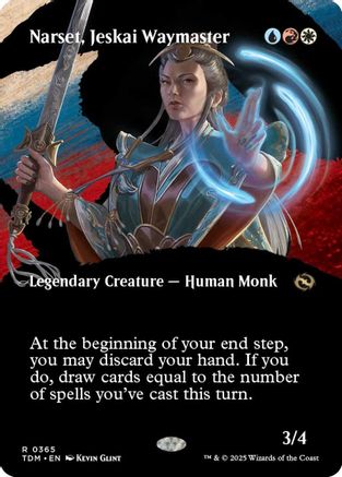 Narset, Jeskai Waymaster (Borderless) (TDM-365) - Tarkir: Dragonstorm [Rare]