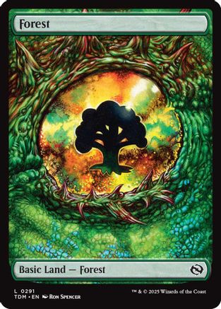 Forest (0291) (TDM-291) - Tarkir: Dragonstorm Foil [Land]