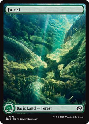 Forest (0276) (TDM-276) - Tarkir: Dragonstorm Foil [Land]