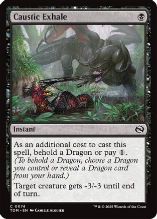 Caustic Exhale (TDM-074) - Tarkir: Dragonstorm Foil [Common]