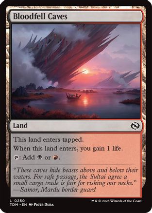 Bloodfell Caves (TDM-250) - Tarkir: Dragonstorm Foil [Land]