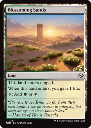 Blossoming Sands (TDM-251) - Tarkir: Dragonstorm [Land]