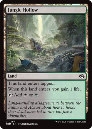 Jungle Hollow (TDM-258) - Tarkir: Dragonstorm Foil [Land]
