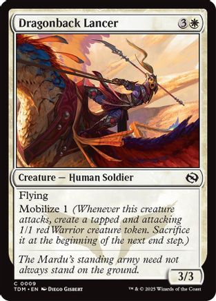 Dragonback Lancer (TDM-009) - Tarkir: Dragonstorm Foil [Common]