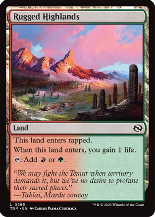 Rugged Highlands (TDM-265) - Tarkir: Dragonstorm Foil [Land]