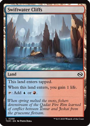 Swiftwater Cliffs (TDM-268) - Tarkir: Dragonstorm Foil [Land]