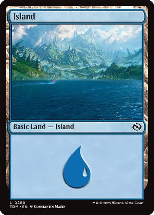 Island (0280) (TDM-280) - Tarkir: Dragonstorm Foil [Land]