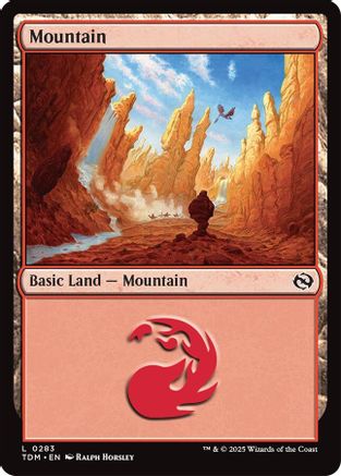 Mountain (0283) (TDM-283) - Tarkir: Dragonstorm Foil [Land]