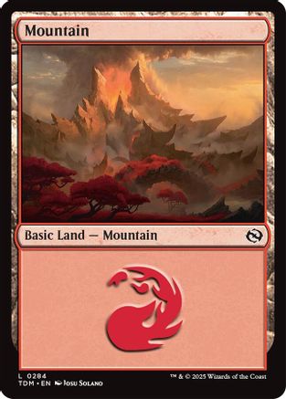 Mountain (0284) (TDM-284) - Tarkir: Dragonstorm Foil [Land]
