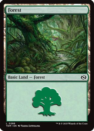 Forest (0286) (TDM-286) - Tarkir: Dragonstorm Foil [Land]