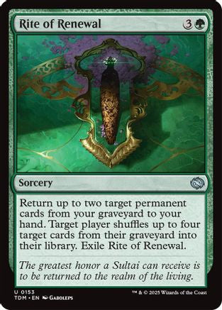 Rite of Renewal (TDM-153) - Tarkir: Dragonstorm [Uncommon]