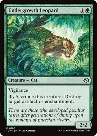 Undergrowth Leopard (TDM-165) - Tarkir: Dragonstorm Foil [Common]