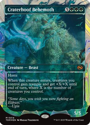 Craterhoof Behemoth (Showcase) (Halo Foil) (TDM-414) - Tarkir: Dragonstorm Foil [Mythic]