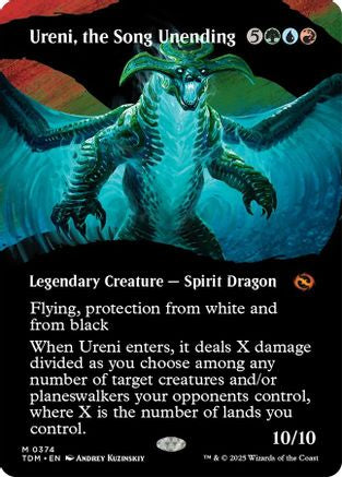 Ureni, the Song Unending (Borderless) (TDM-374) - Tarkir: Dragonstorm Foil [Mythic]