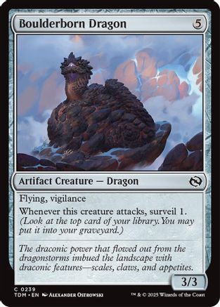 Boulderborn Dragon (TDM-239) - Tarkir: Dragonstorm Foil [Common]