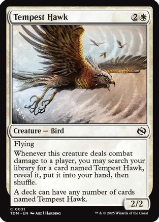 Tempest Hawk (TDM-031) - Tarkir: Dragonstorm Foil [Common]
