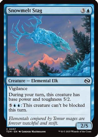 Snowmelt Stag (TDM-057) - Tarkir: Dragonstorm Foil [Common]
