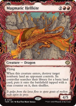 Magmatic Hellkite (Showcase) (TDM-301) - Tarkir: Dragonstorm Foil [Rare]