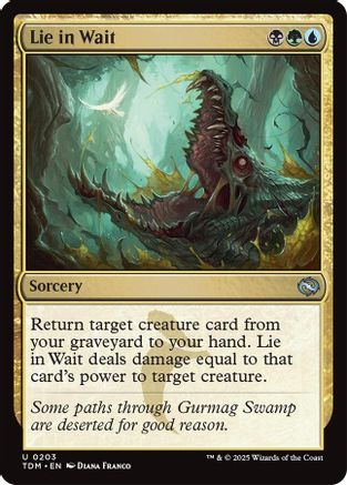 Lie in Wait (TDM-203) - Tarkir: Dragonstorm Foil [Uncommon]