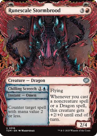 Runescale Stormbrood (Showcase) (TDM-316) - Tarkir: Dragonstorm [Uncommon]