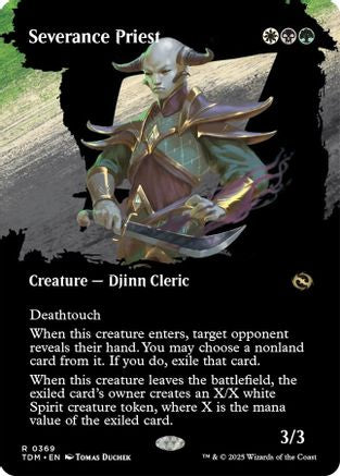 Severance Priest (Borderless) (TDM-369) - Tarkir: Dragonstorm [Rare]