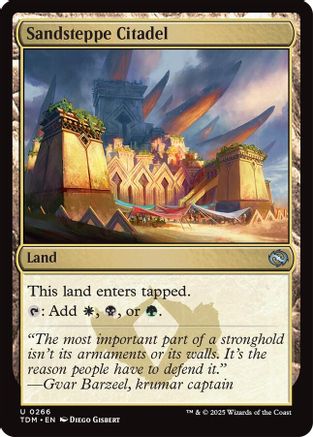 Sandsteppe Citadel (TDM-266) - Tarkir: Dragonstorm Foil [Uncommon]
