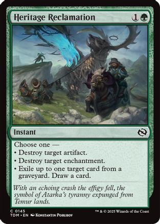Heritage Reclamation (TDM-145) - Tarkir: Dragonstorm [Common]