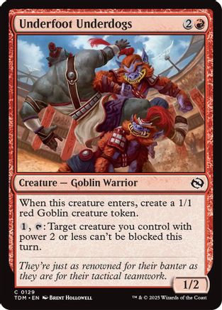 Underfoot Underdogs (TDM-129) - Tarkir: Dragonstorm Foil [Common]