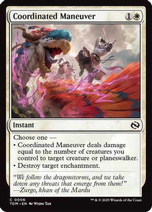Coordinated Maneuver (TDM-006) - Tarkir: Dragonstorm Foil [Common]